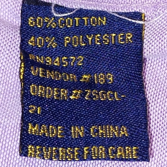 The Iconic Oxford Shirt lavender long sleeve button down Size: XL  17-17 1/2 - Picture 4 of 5